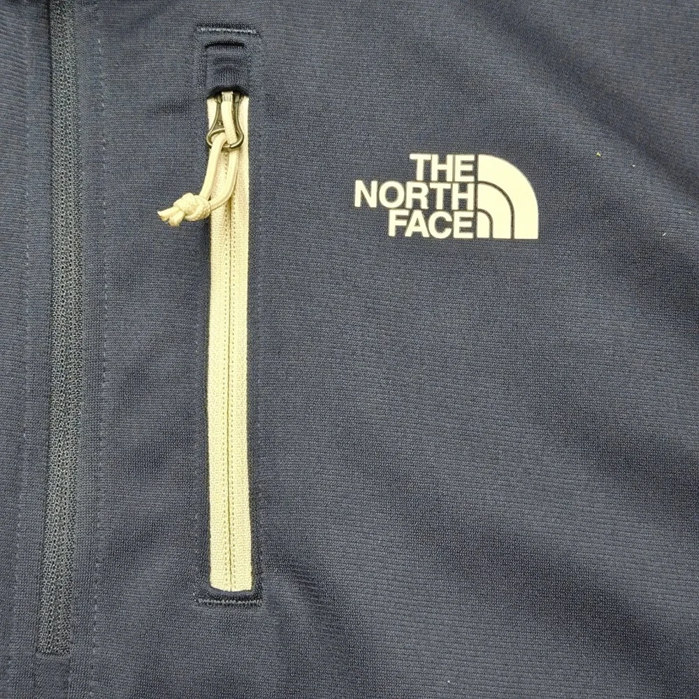 The North Face Mens XL Tech 1/4 Zip Camo Blue Navy Sweatshirt NFOA3RT2